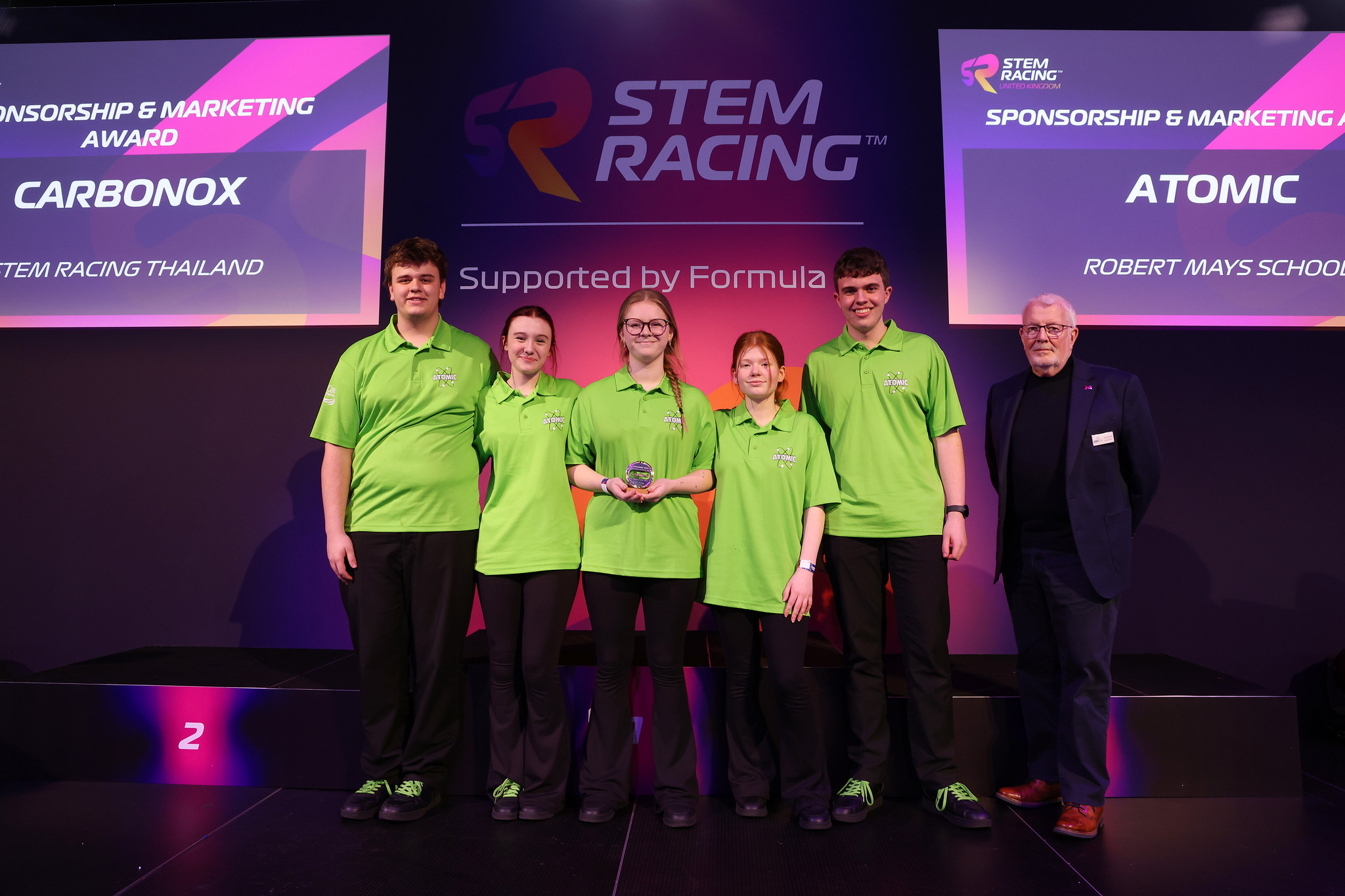 STEM Racing National UK Finals &ndash; Sponsorship and Marketing Award Winners &ndash; Team Atomic, Robert May&rsquo;s School, Hampshire